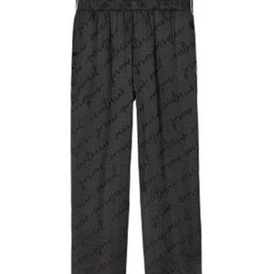 Victoria's Secret Black Satin Lounge Pant Bottoms New & Never Worn-M